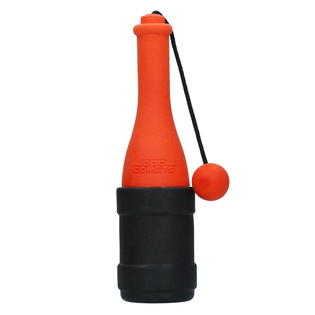 Apportierspielzeug mit Seil für Wasser, 23 cm, Orange – Dog Comets Bobber – Bild 3