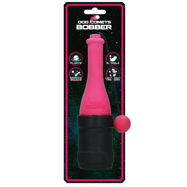 Apportierspielzeug mit Schnur für Wasser, 23 cm, Rosa – Dog Comets Bobber