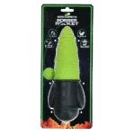 Apportierspielzeug mit Wurfkordel, schwimmfähig, Ø 65 x 235 mm, Grün – Dog Comets Bobber Rocket