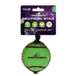 Tennisball mit Quietscher und Gummirand, Grün, M, 6 cm – Dog Comets Neutron Star