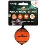 Hundetennisball mit Quietscher S, Ø 5 cm, Orange – Dog Comets Neutron Star