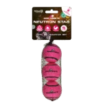 Hundetennisball mit Quietscher S, Ø 5 cm, Rosa, 3 Stück – Dog Comets Neutron Star