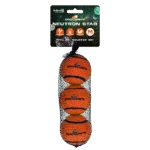 Hundetennisball mit Quietscher M, Ø 6 cm, Orange, 3 Stück – Dog Comets Neutron Star
