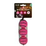 Schwimmender Tennisball für Hunde, Rosa S, Ø 5 cm, 3 Stück – Dog Comets Starlight
