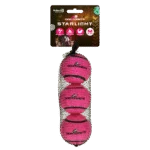 Schwimmender Tennisball für Hunde, Ø 6 cm, Rosa, 3 Stück – Dog Comets Starlight