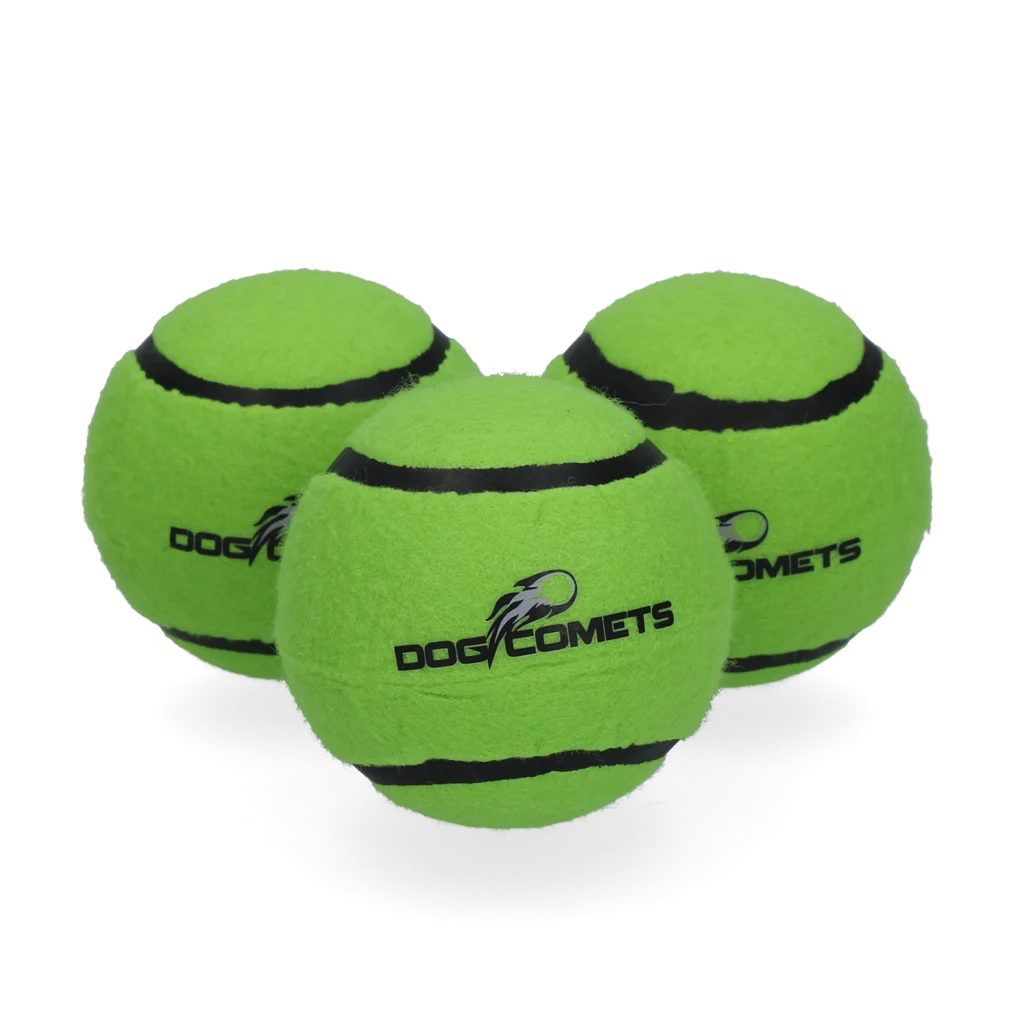Tennisball für Hunde, schwimmfähig, Ø 6 cm, Grün, 3 Stück – Dog Comets Starlight – Bild 2
