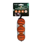 Tennisball für Hunde, schwimmfähig, Orange S, Ø 5 cm, 3 Stück – Dog Comets Starlight