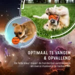 Schwimmender Tennisball für Hunde, Ø 7,5 cm, Orange, 2 Stück – Dog Comets Starlight – Bild 4
