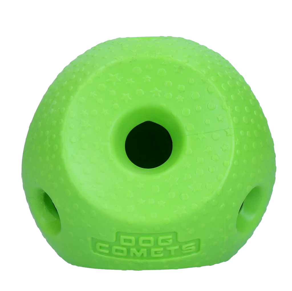 Snackball für Hunde aus TPR-Gummi, Grün – Dog Comets Treat Lock Ball – Bild 1