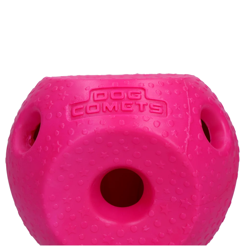Snackball für Hunde aus TPR Gummi, Rosa – Dog Comets Treat Lock Ball – Bild 2