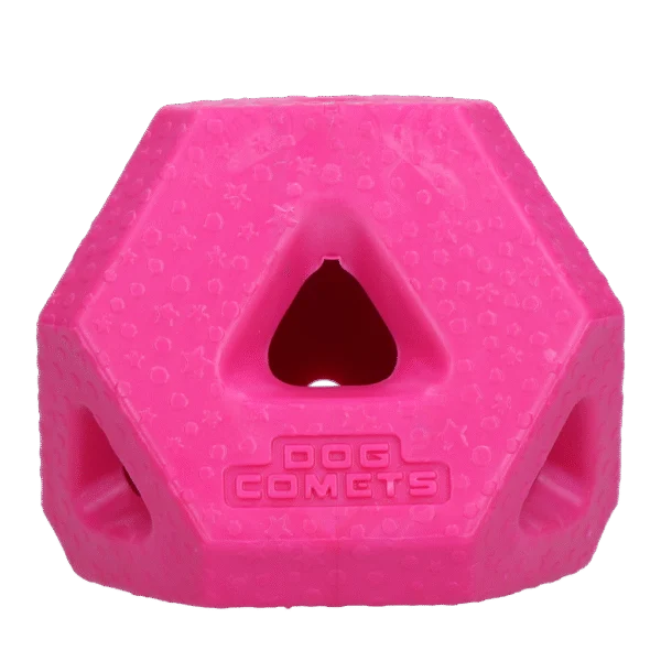 Leckerliwürfel aus TPR Gummi für Snacks und Kaustangen, Rosa – Dog Comets Treat Lock Cube
