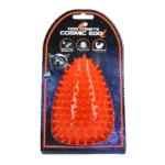 Apportierspielzeug in Eiform mit Quietscher und Noppen, Orange L, Ø 100 x 150 mm – Dog Comets Cosmic Egg
