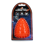 Apportierspielzeug in Eiform mit Quietscher und Noppen, Orange M, Ø 80 x 110 mm – Dog Comets Cosmic Egg