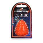 Apportierspielzeug in Eiform mit Quietscher und Noppen, Orange S, Ø 50 x 60 mm – Dog Comets Cosmic Egg
