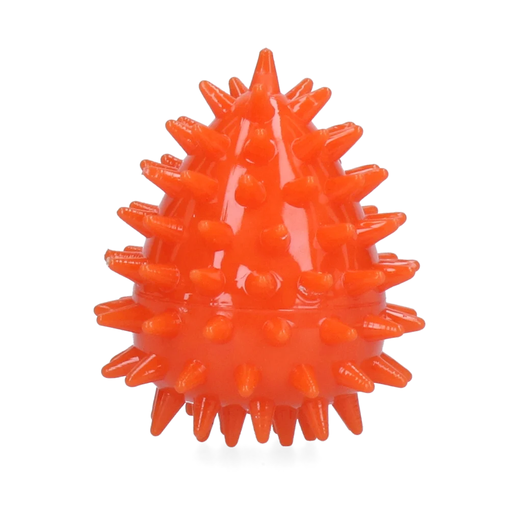 Apportierspielzeug in Eiform mit Quietscher und Noppen, Orange S, Ø 50 x 60 mm – Dog Comets Cosmic Egg – Bild 2