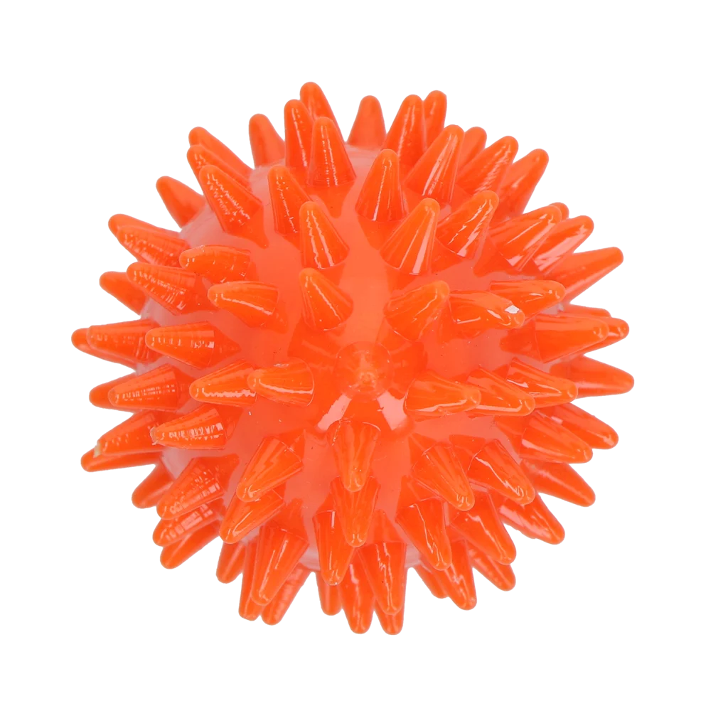 Apportierspielzeug in Eiform mit Quietscher und Noppen, Orange S, Ø 50 x 60 mm – Dog Comets Cosmic Egg – Bild 3