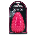 Apportierspielzeug in Eiform mit Quietscher und Noppen, Rosa L, Ø 100 x 150 mm – Dog Comets Cosmic Egg