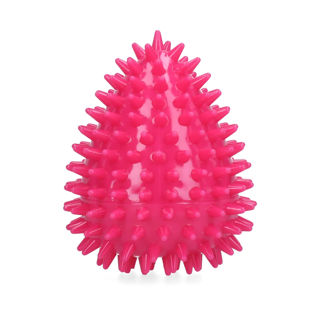 Apportierspielzeug in Eiform mit Quietscher und Noppen, Rosa M, Ø 80 x 110 mm – Dog Comets Cosmic Egg – Bild 2