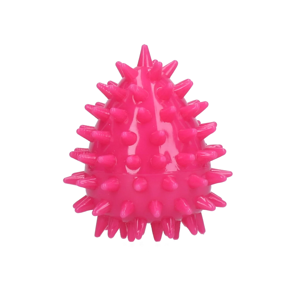 Eiförmiges Apportierspielzeug mit Quietscher und Noppen, Rosa S, Ø 50 x 60 mm – Dog Comets Cosmic Egg – Bild 3