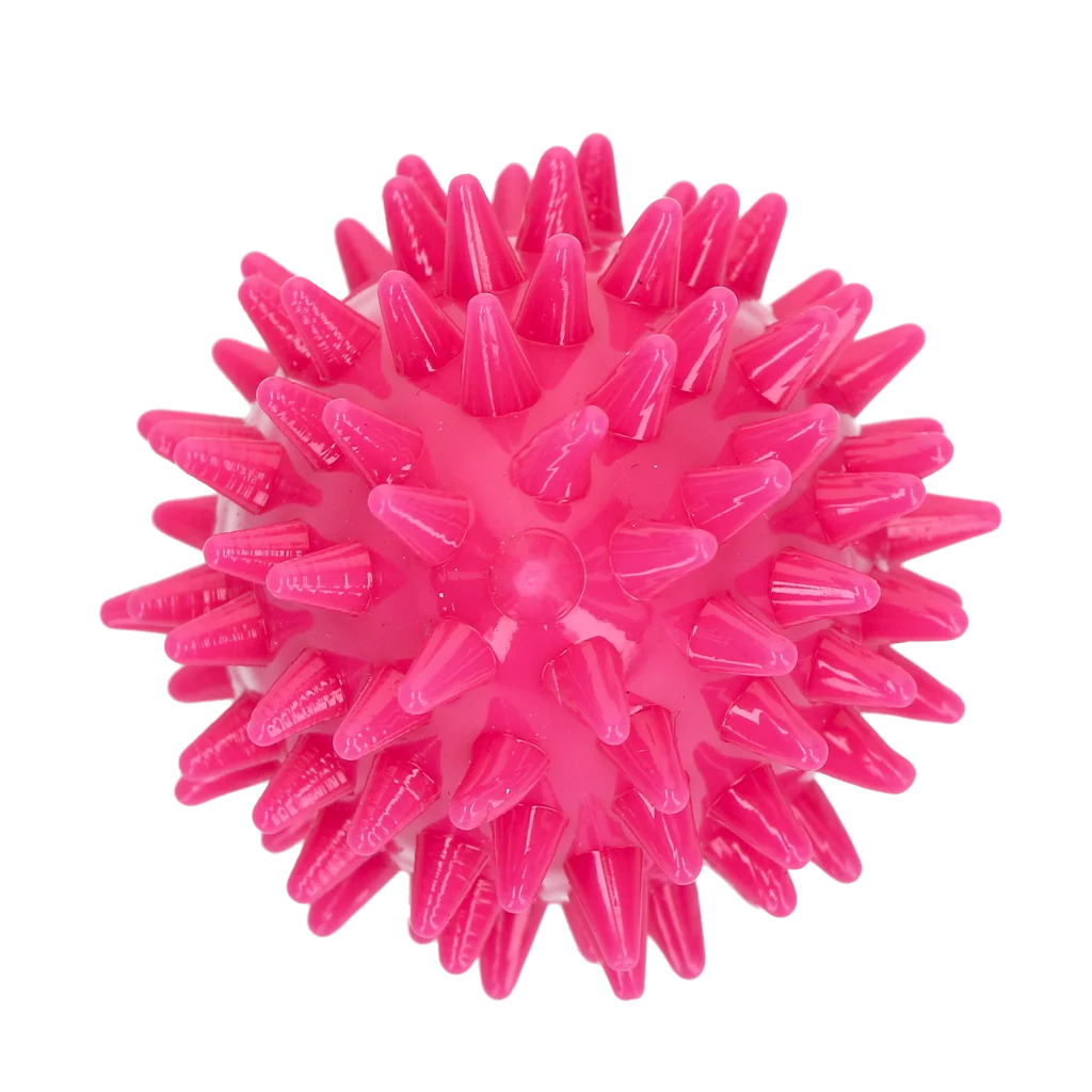 Eiförmiges Apportierspielzeug mit Quietscher und Noppen, Rosa S, Ø 50 x 60 mm – Dog Comets Cosmic Egg – Bild 2