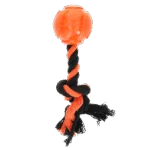 Hundeball mit Zerrseil, 6 cm, Orange – Dog Comets AstroTug – Bild 2