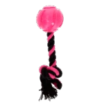 Hundeball mit Tau, 6 cm, Rosa – Dog Comets AstroTug – Bild 2
