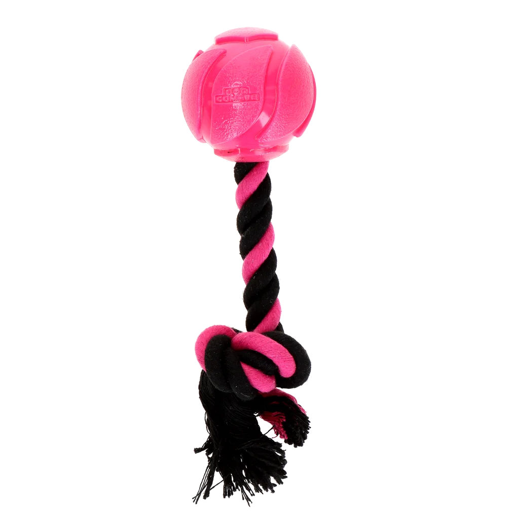 Hundeball mit Tau, 6 cm, Rosa – Dog Comets AstroTug – Bild 2