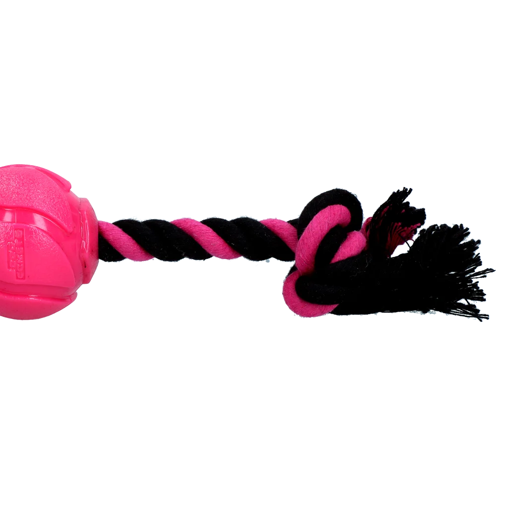 Hundeball mit Tau, 6 cm, Rosa – Dog Comets AstroTug – Bild 3