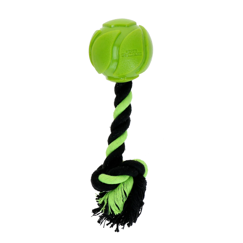 Hundeball mit Tau, 6 cm, Grün – Dog Comets AstroTug – Bild 2