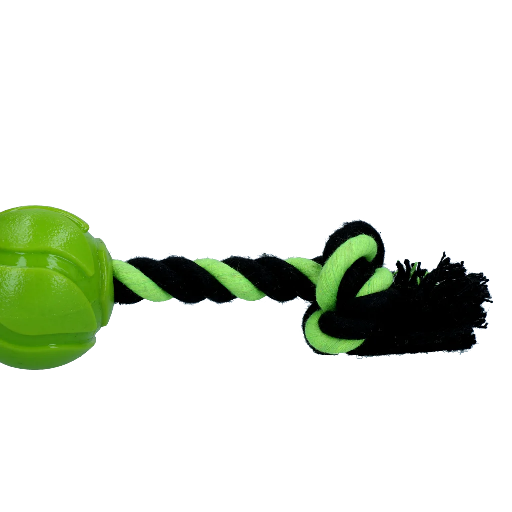 Hundeball mit Tau, 6 cm, Grün – Dog Comets AstroTug – Bild 3