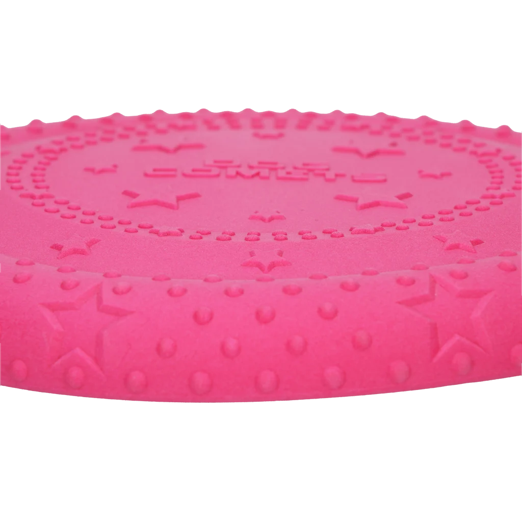 Hundefrisbee aus Schaumstoff, schwimmfähig, pink M – Dog Comets UFO Flyer – Bild 4