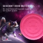 Hundefrisbee aus Schaumstoff, schwimmfähig, pink M – Dog Comets UFO Flyer – Bild 5