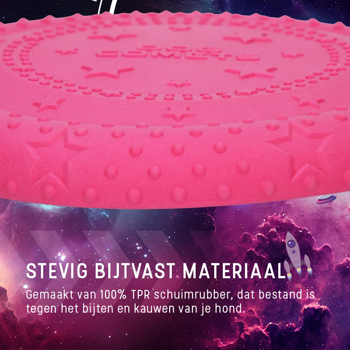 Hundefrisbee aus Schaumstoff, schwimmfähig, pink M – Dog Comets UFO Flyer – Bild 6