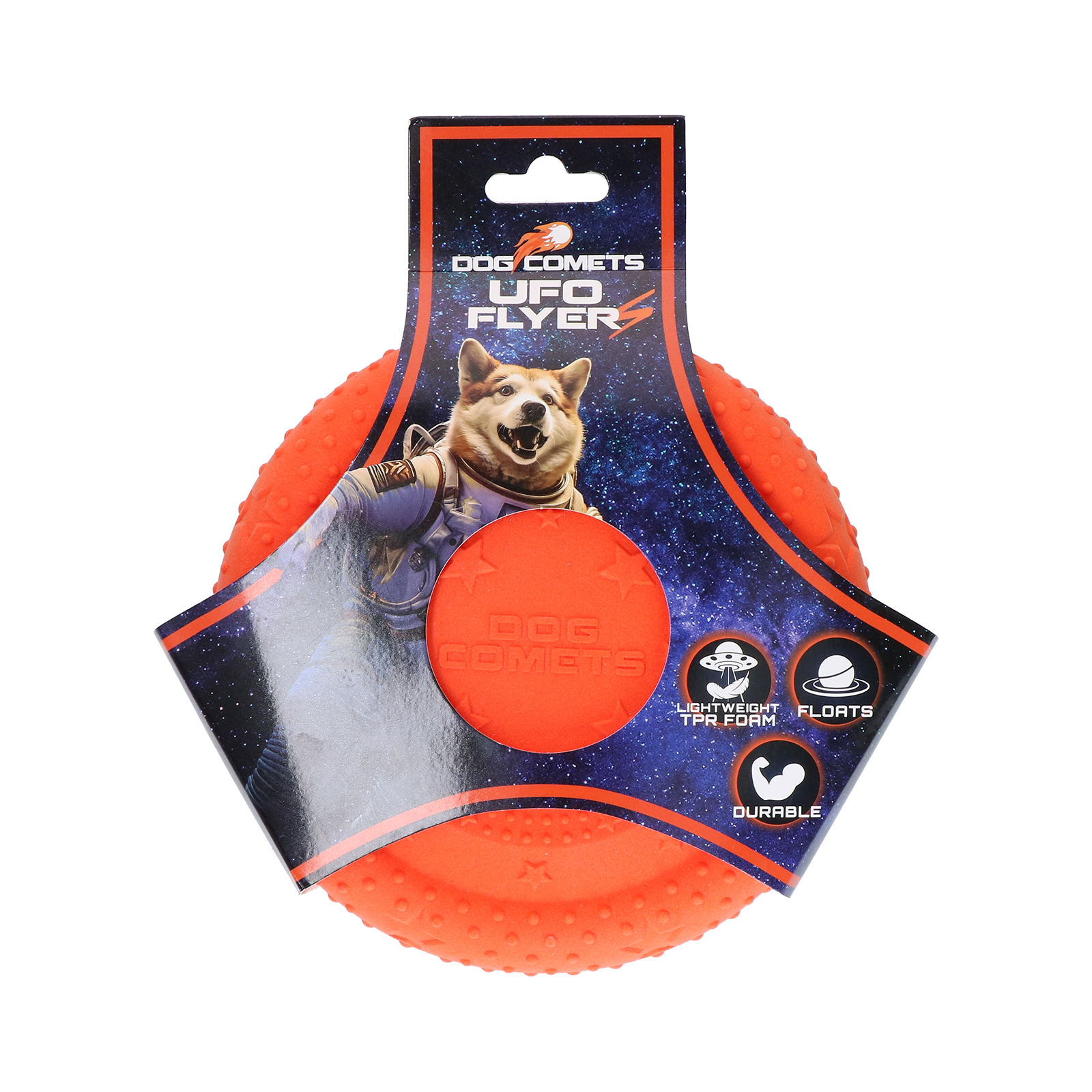 Hondenfrisbee van TPR Schuimrubber, Drijvend, Oranje S – Dog Comets UFO Flyer Hundefrisbee aus TPR Schaumgummi, schwimmfähig, Orange, S – Dog Comets UFO Flyer
