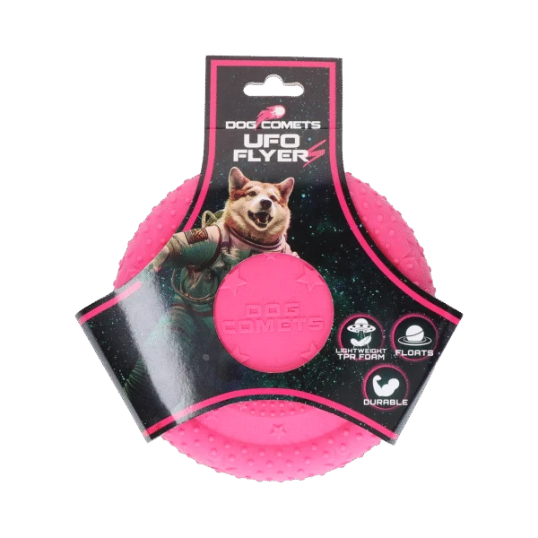 Hundefrisbee aus Schaumgummi, schwimmfähig, Rosa S – Dog Comets UFO Flyer