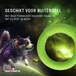 Wurfring für Hunde aus Schaumstoff, schwimmfähig, Grün M, Ø 19 cm – Dog Comets UFO Ring – Bild 5