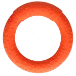 Wurfring für Hunde aus Schaumgummi, schwimmfähig, orange, M, Ø 19 cm – Dog Comets UFO Ring – Bild 3