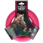 Wurfring für Hunde aus Schaumstoff, schwimmfähig, rosa, M, Ø 19 cm – Dog Comets UFO Ring
