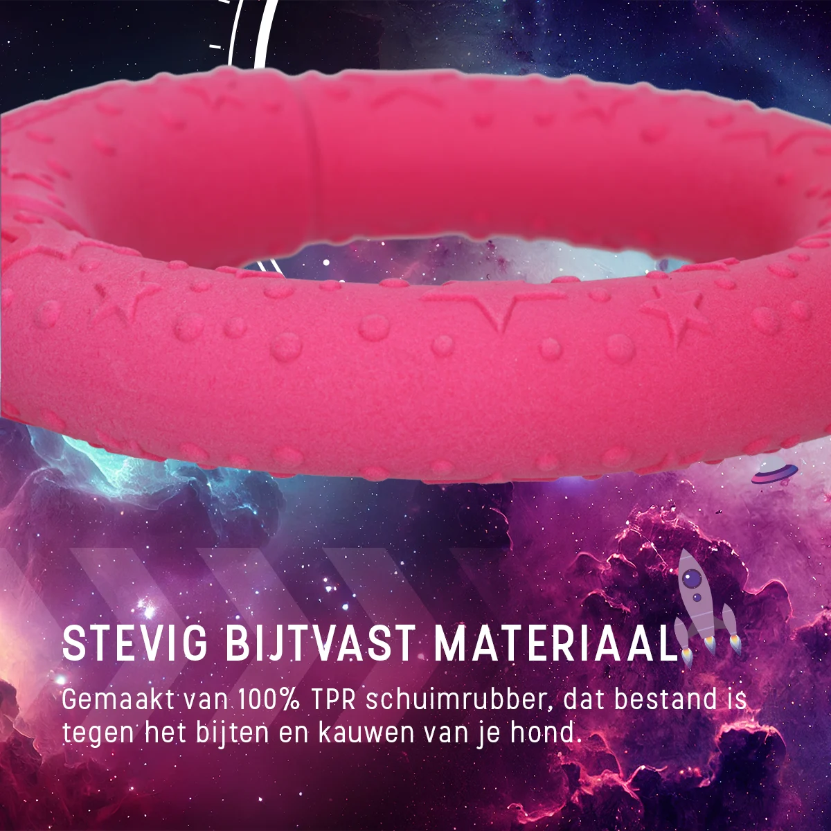 Wurfring für Hunde aus Schaumstoff, schwimmfähig, rosa, M, Ø 19 cm – Dog Comets UFO Ring – Bild 6