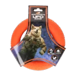 Wurfring für Hunde aus Schaumgummi, schwimmfähig, orange, S, Ø 13,5 cm – Dog Comets UFO Ring