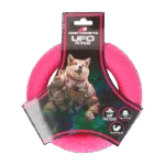Wurfring für Hunde aus Schaumstoff, schwimmfähig, rosa, S, Ø 13,5 cm – Dog Comets UFO Ring