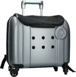 Hundetrolley mit Rucksackfunktion, Grau, 40 x 25 x 31 cm – Compaws Trolley London