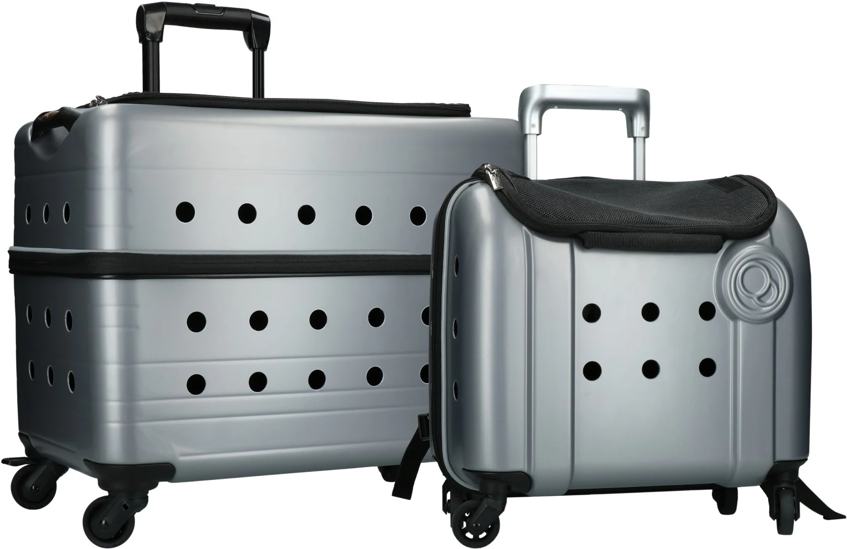 Hundetrolley mit Rucksackfunktion, Grau, 40 x 25 x 31 cm – Compaws Trolley London – Bild 3