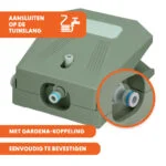 Trinkbrunnen mit Fußpedal und Gartenschlauchanschluss, Olivgrün – Coolpets Splash Water Fountain – Bild 3