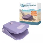 Trinkbrunnen mit Fußpedal und Gartenschlauchanschluss, Lila – Coolpets Splash Water Fountain