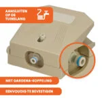 Trinkbrunnen mit Fußpedal und Gartenschlauchanschluss, Beige – Coolpets Splash Water Fountain – Bild 3