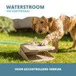 Trinkbrunnen mit Fußpedal und Gartenschlauchanschluss, Beige – Coolpets Splash Water Fountain – Bild 4