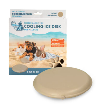 Kühlscheibe für Hunde, Beige, zum Einfrieren – Coolpets Cooling Disc