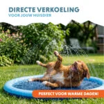 Sprinklermatte für Hunde mit Gartenschlauchanschluss, M 150 cm – Coolpets Splash Sprinkler Pad – Bild 2