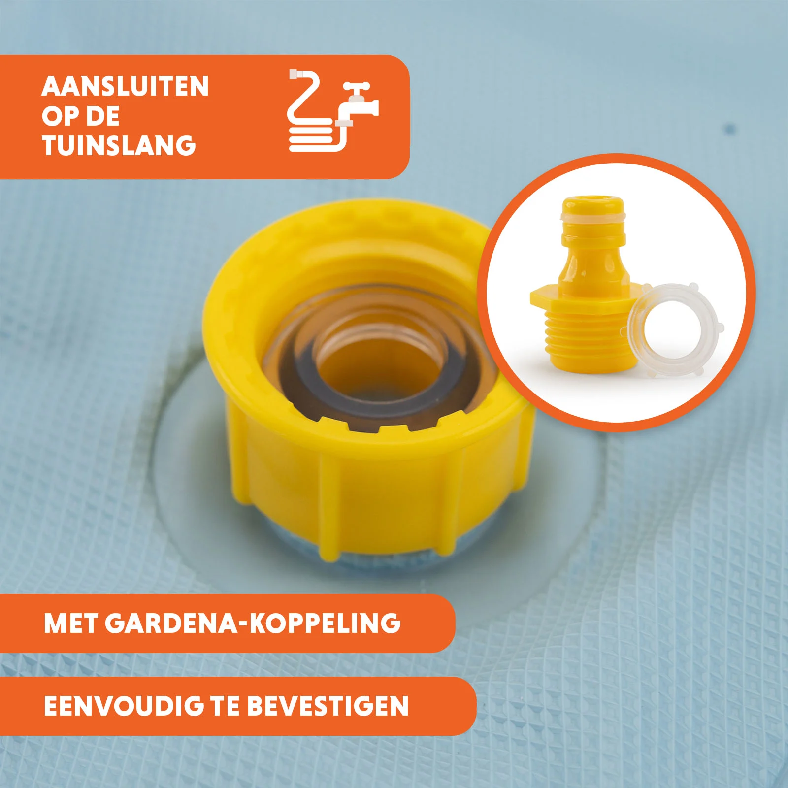 Sprühmatte für Hunde mit Gartenschlauchanschluss, S 100 cm – Coolpets Splash Sprinkler Pad – Bild 3